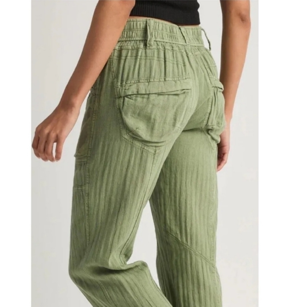 Free People Big Hit Linen Cotton Slouch Pants - Picture 6 of 13